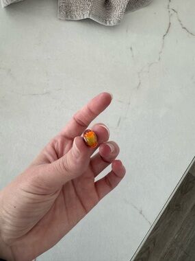 Pandora Orange and Yellow Glass Charm